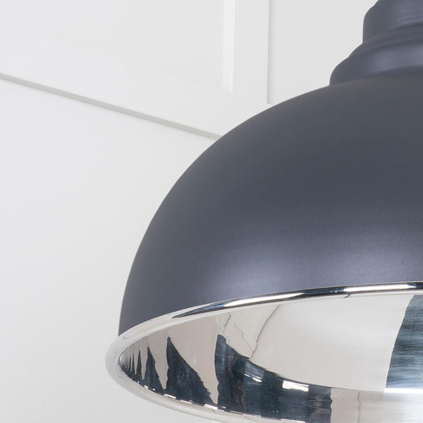 SHOW SHOW Close Up Image Harborne Ceiling Light in Slate In Smooth Nickel