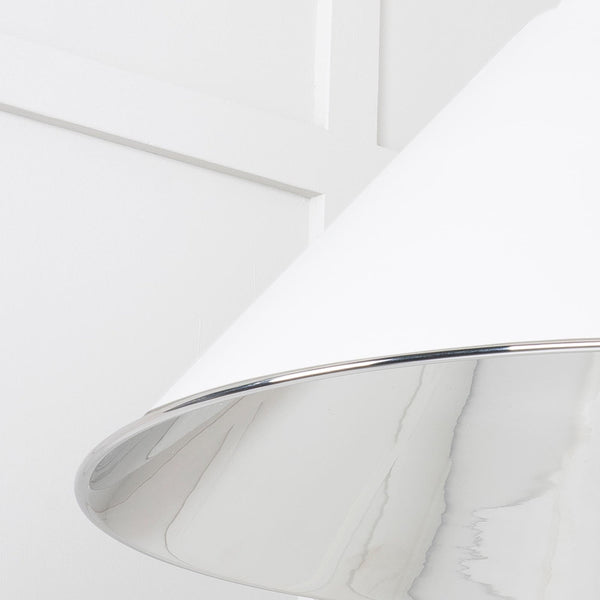 SHOW SHOW Close Up Image of Hockley Ceiling Light in Flock in Smooth Nickel
