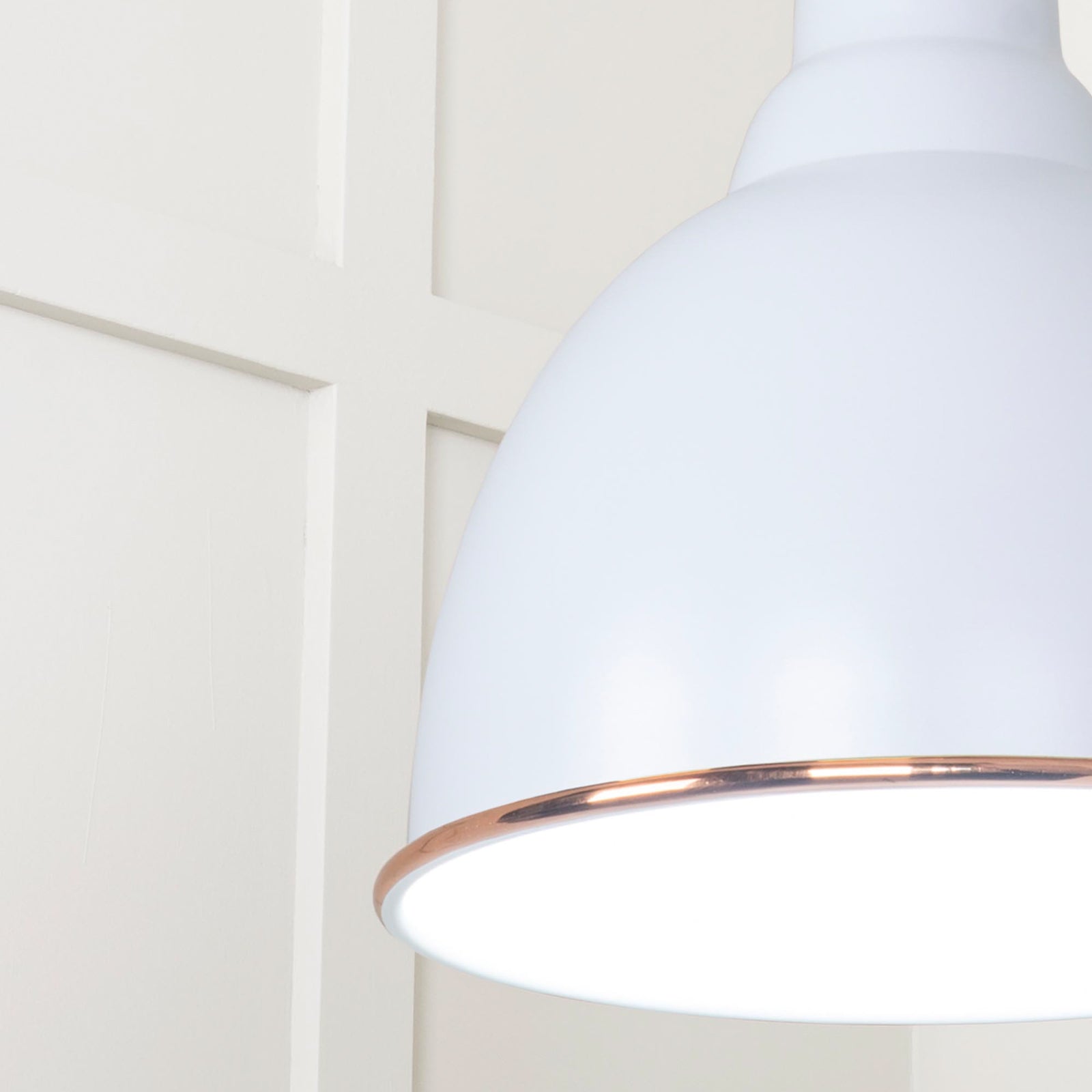 SHOW Close Up image of Brindley Ceiling Light in Tump In Frost White