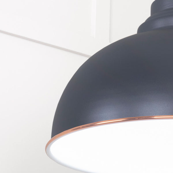 SHOW SHOW Close Up Image Harborne Ceiling Light in Slate In Frost White