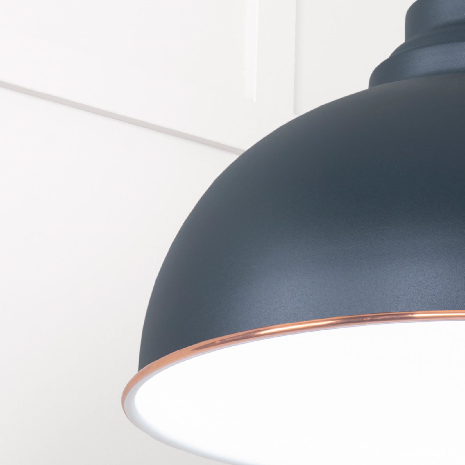 SHOW Close Up Image Harborne Ceiling Light in Soot In Frost White