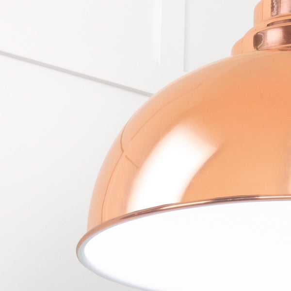 SHOW SHOW Close Up Image Harborne Ceiling Light in Burnished Brass In Frost White
