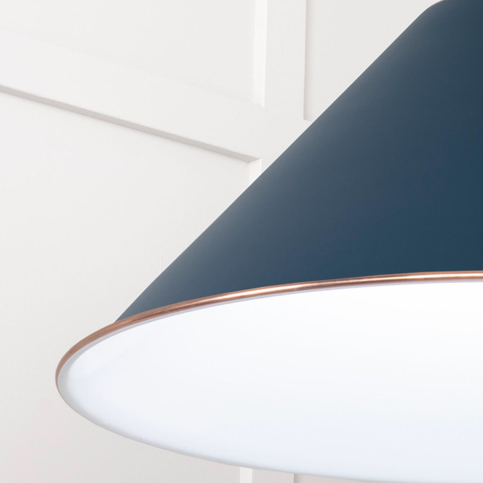 SHOW Close Up Image of Hockley Ceiling Light in Dusk in Frost White
