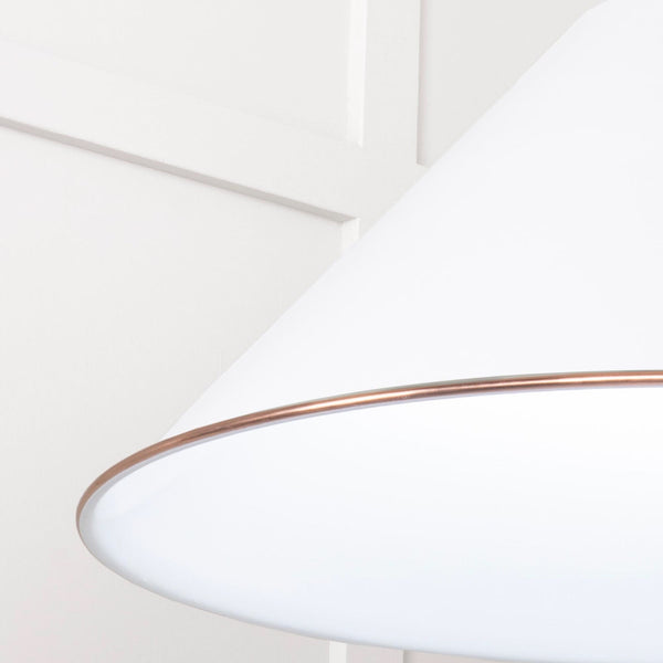 SHOW SHOW Close Up Image of Hockley Ceiling Light in Flock in Frost White