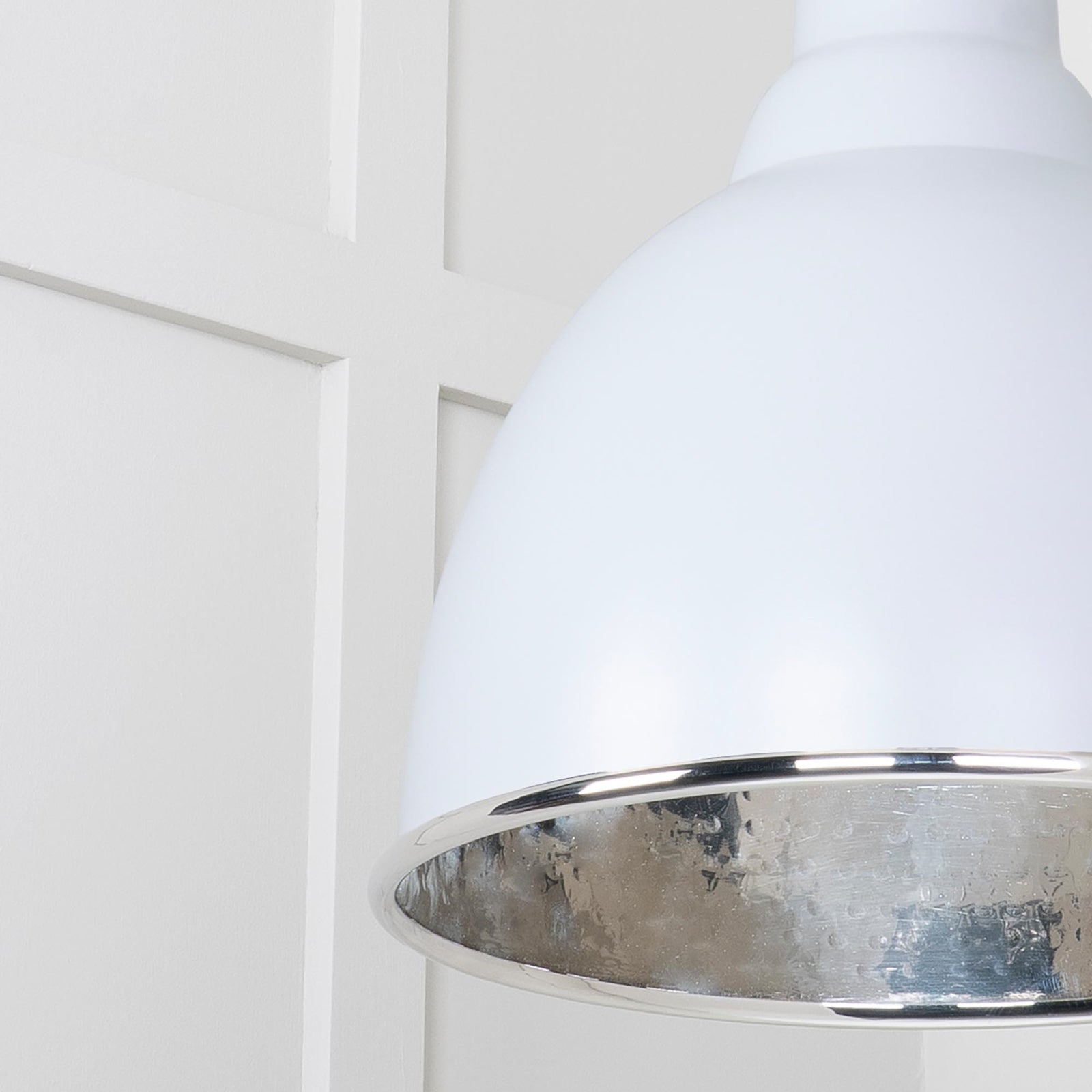SHOW Close Up image of Brindley Ceiling Light in Tump In Hammered Nickel