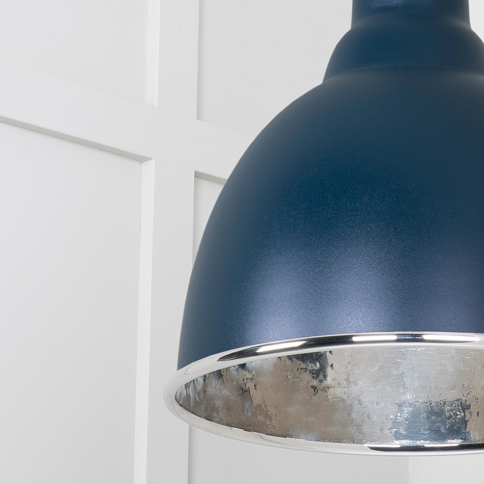 SHOW Close Up image of Brindley Ceiling Light in Dusk In Smooth Nickel