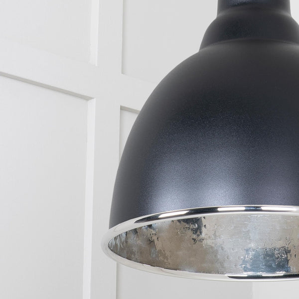 SHOW SHOW Close Up image of Brindley Ceiling Light in Elan Black In Smooth Nickel