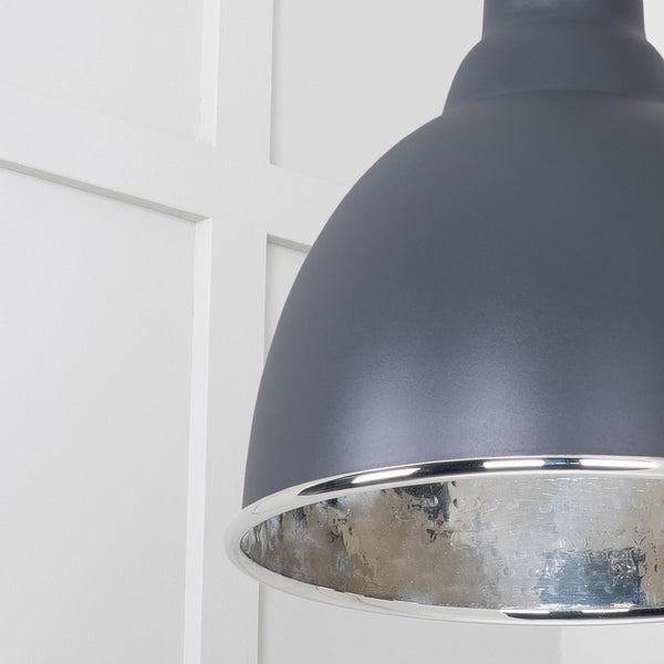 SHOW SHOW Close Up image of Brindley Ceiling Light in Slate In Smooth Nickel