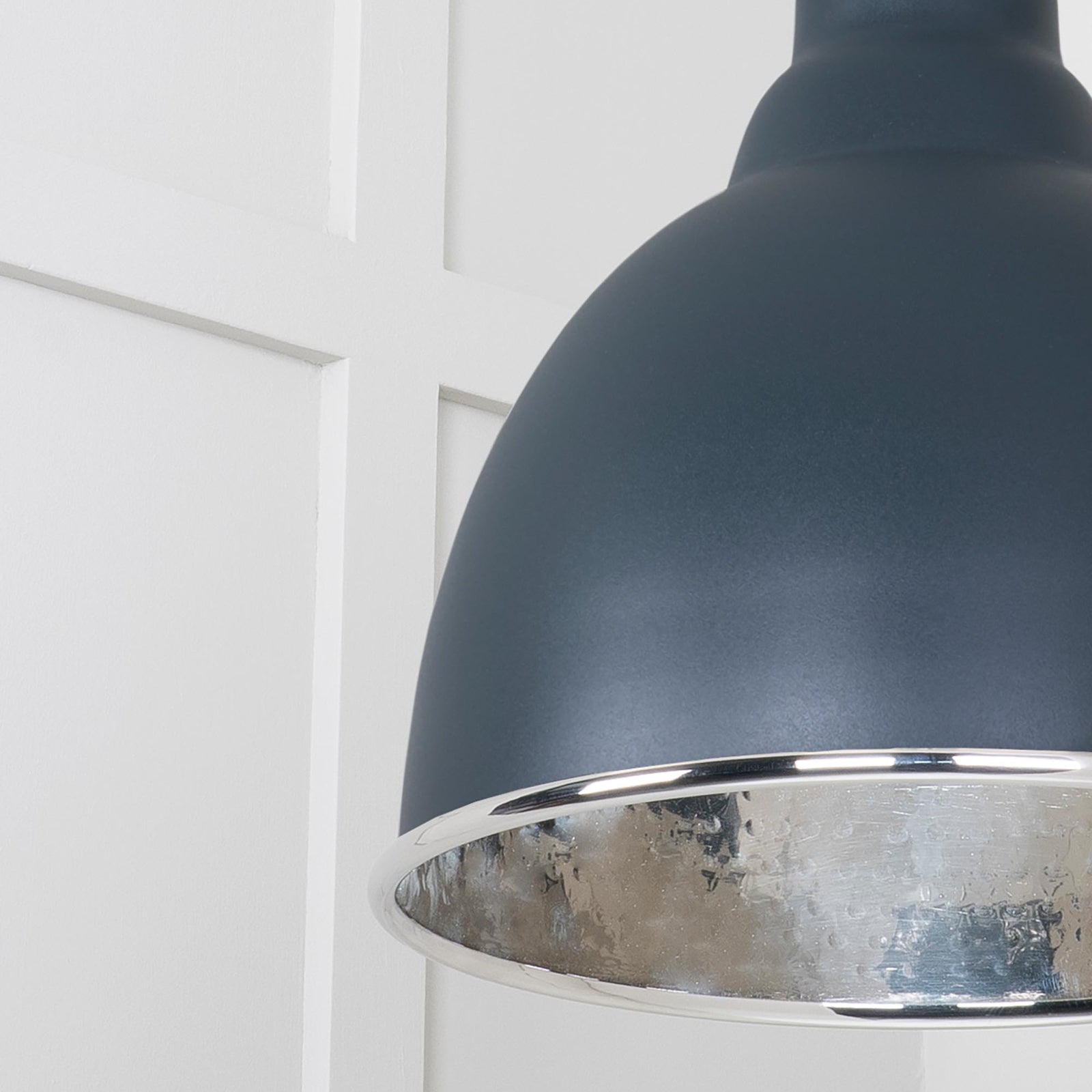 SHOW Close Up image of Brindley Ceiling Light in Soot In Smooth Nickel
