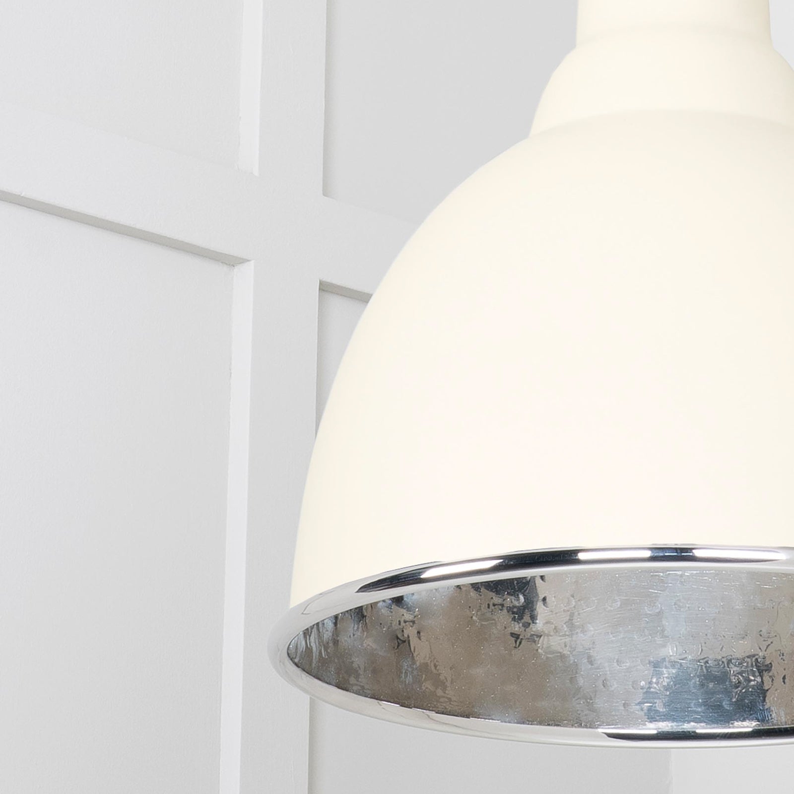 SHOW Close Up image of Brindley Ceiling Light in Teasel In Smooth Nickel