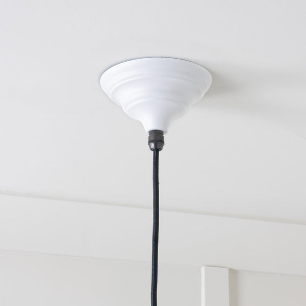 SHOW SHOW Close Up Image of Ceiling Rose For Harborne Ceiling Light in Flock