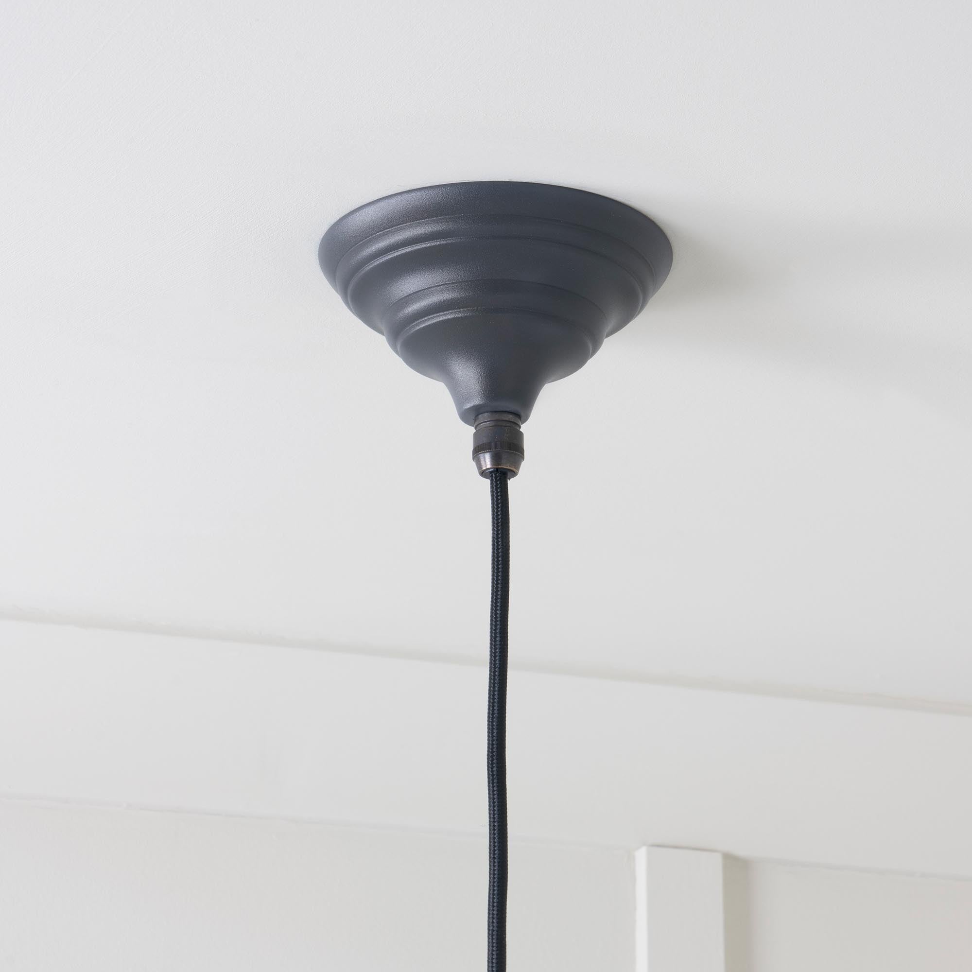 SHOW SHOW Close Up Image of Ceiling Rose for Brindley Ceiling Light in Slate