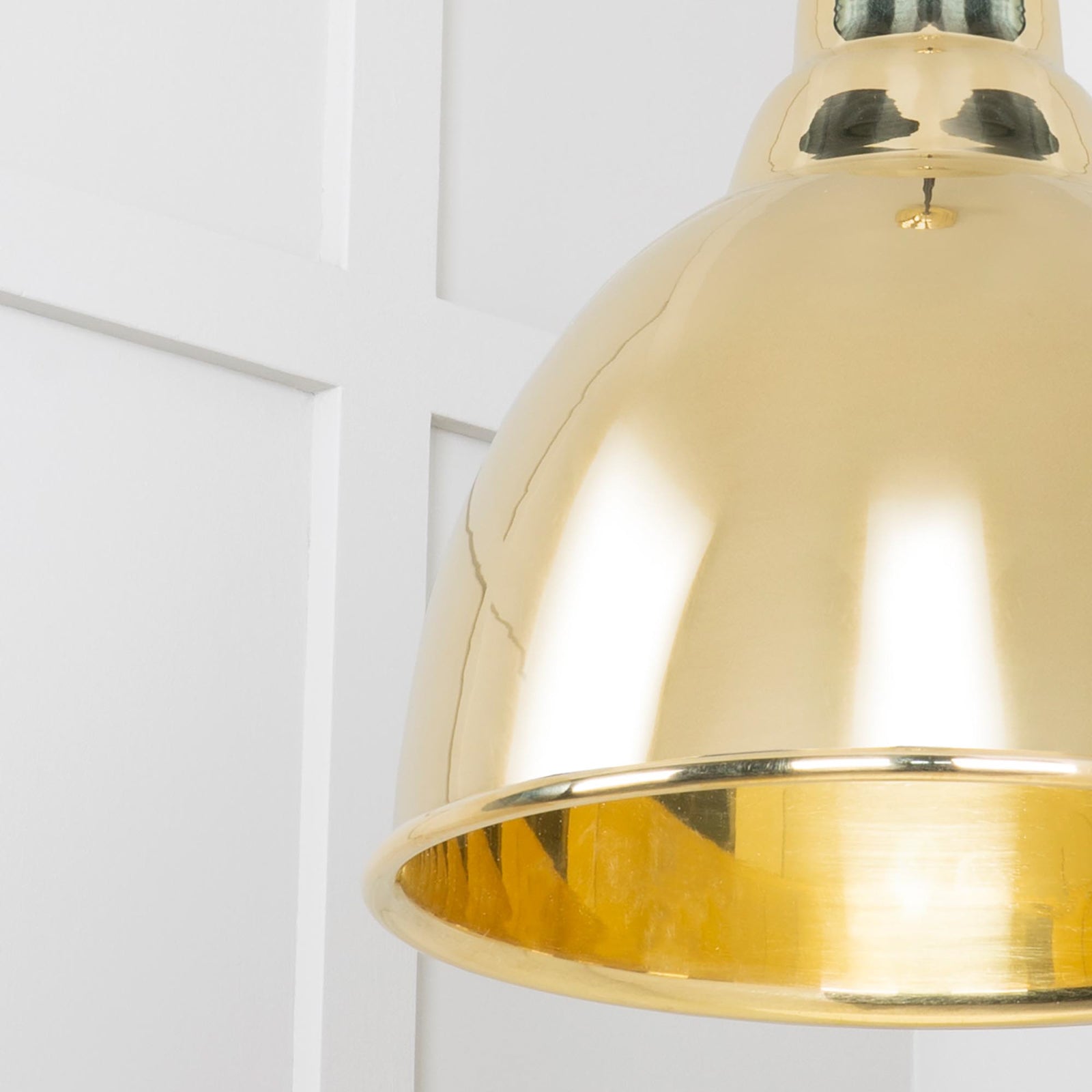 SHOW Close up image of Brindley Ceiling Light in Brass