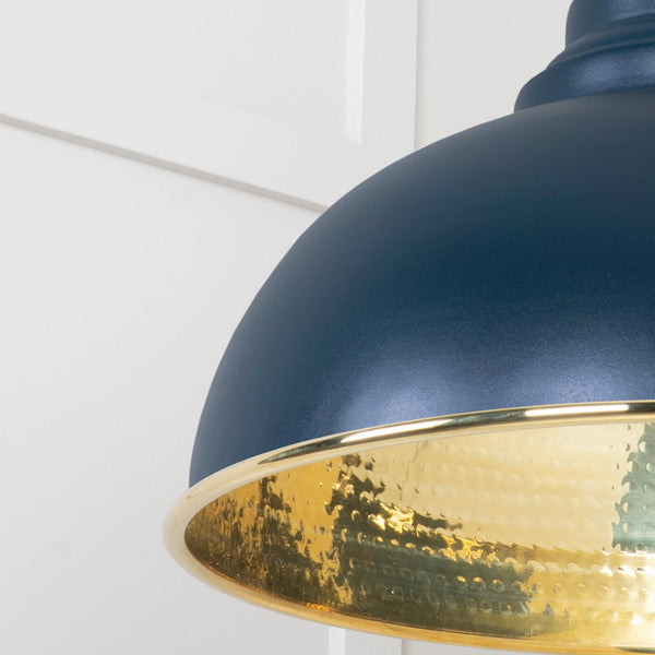 SHOW SHOW Close Up Image Harborne Ceiling Light in Dusk In Hammered Brass