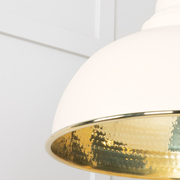 SHOW SHOW Close Up Image Harborne Ceiling Light in Teasel In Hammered Brass