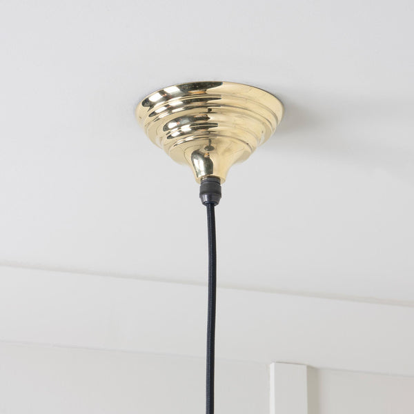 SHOW SHOW Close Up Image of Ceiling Rose For Harborne Ceiling Light in Brass