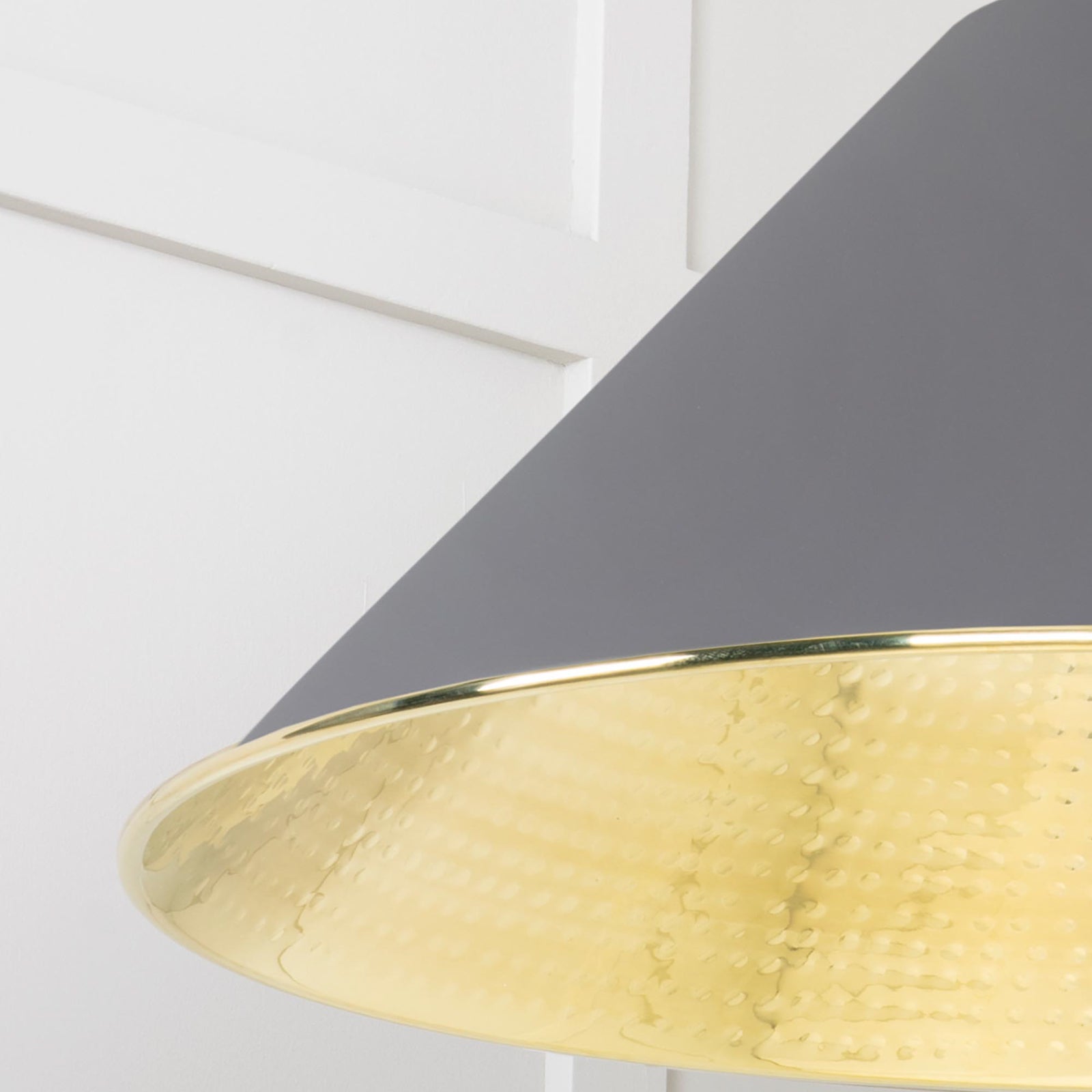 SHOW Close Up Image of Hockley Ceiling Light in Bluff in Hammered Brass