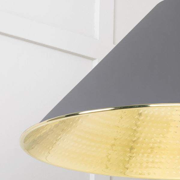 SHOW SHOW Close Up Image of Hockley Ceiling Light in Bluff in Hammered Brass