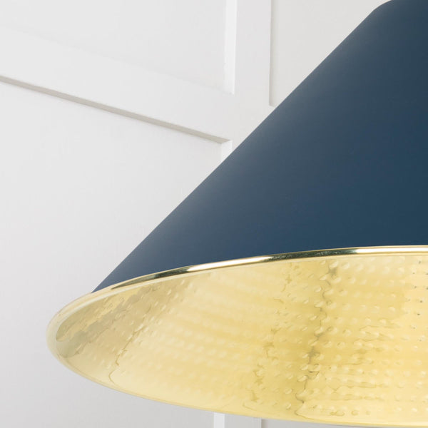 SHOW SHOW Close Up Image of Hockley Ceiling Light in Dusk in Hammered Brass