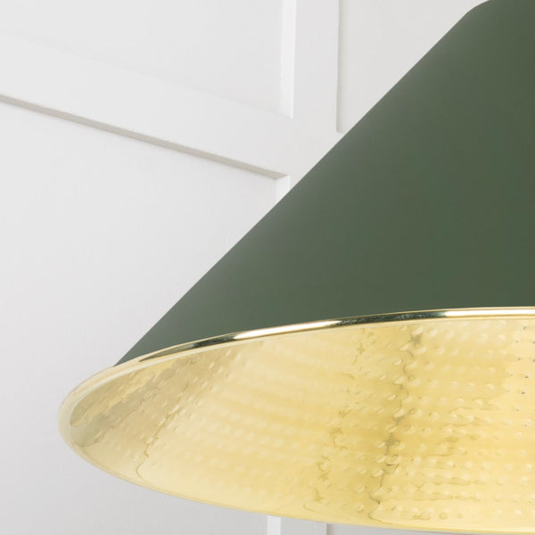 SHOW SHOW Close Up Image of Hockley Ceiling Light in Heath in Hammered Brass