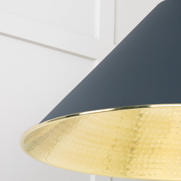 SHOW SHOW Close Up Image of Hockley Ceiling Light in Soot in Hammered Brass