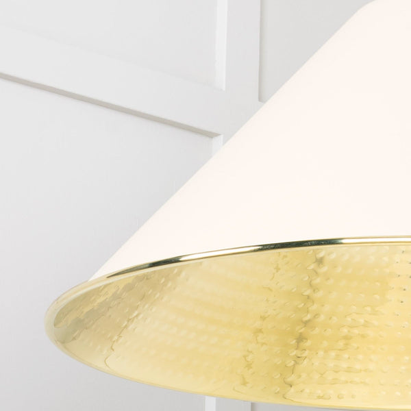 SHOW SHOW Close Up Image of Hockley Ceiling Light in Teasel in Hammered Brass