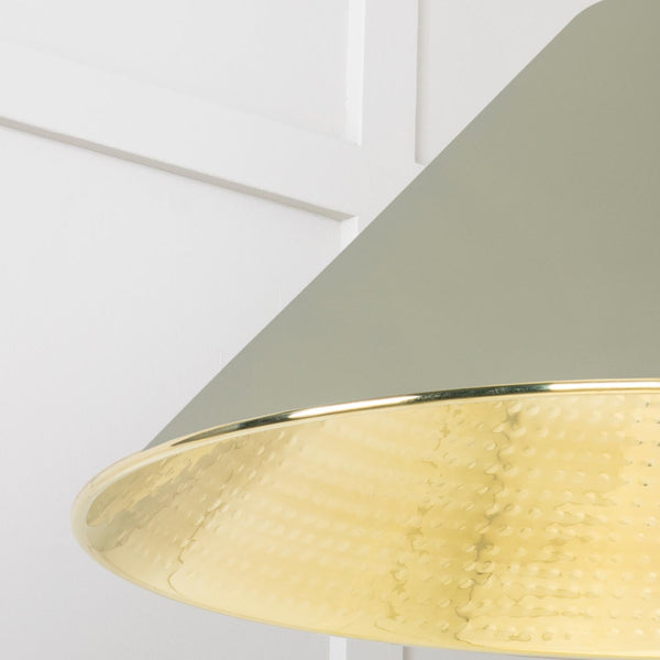 SHOW SHOW Close Up Image of Hockley Ceiling Light in Tump in Hammered Brass