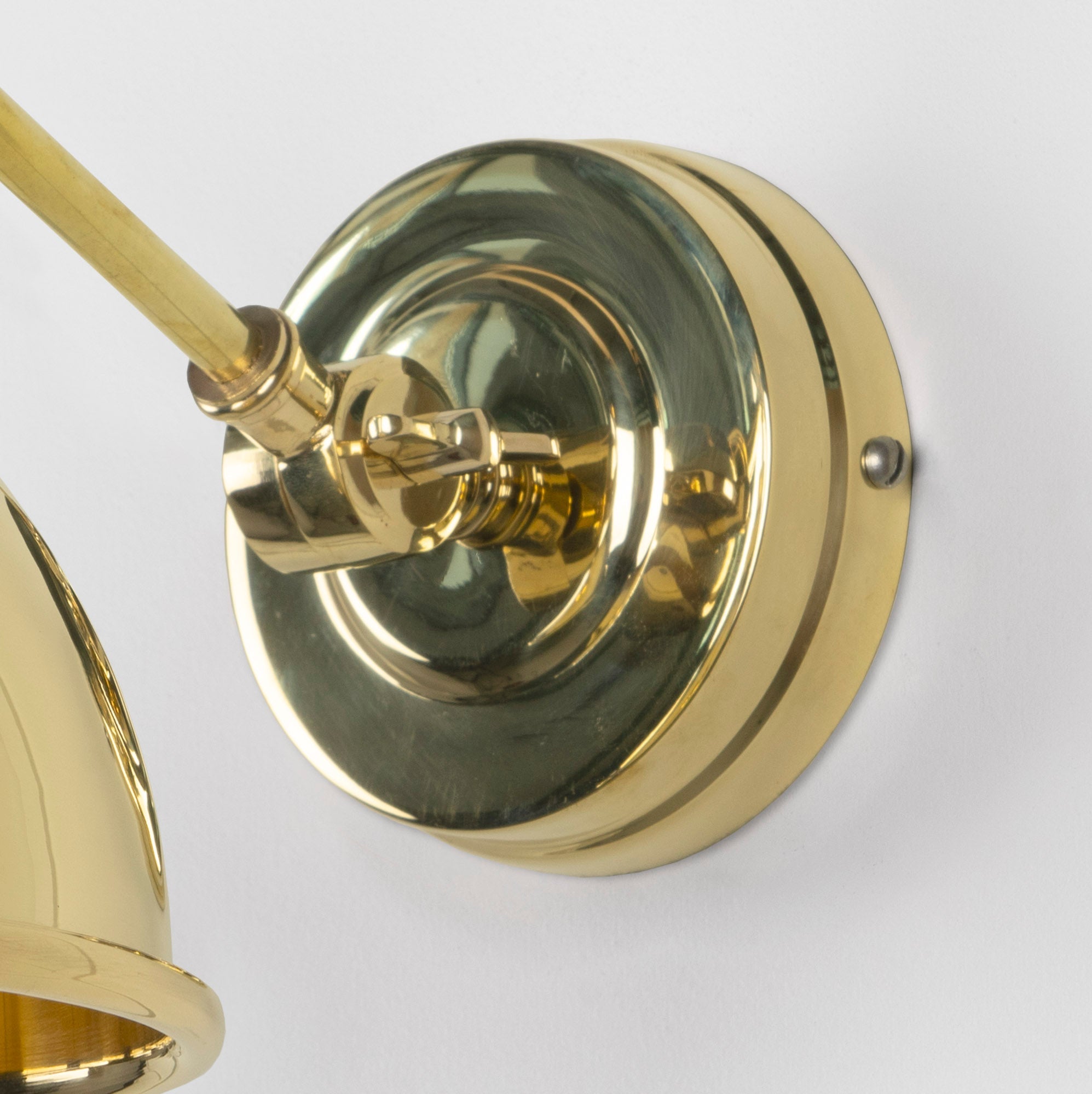 SHOW Close up Image of wall rose for Brindley Wall Light in Brass