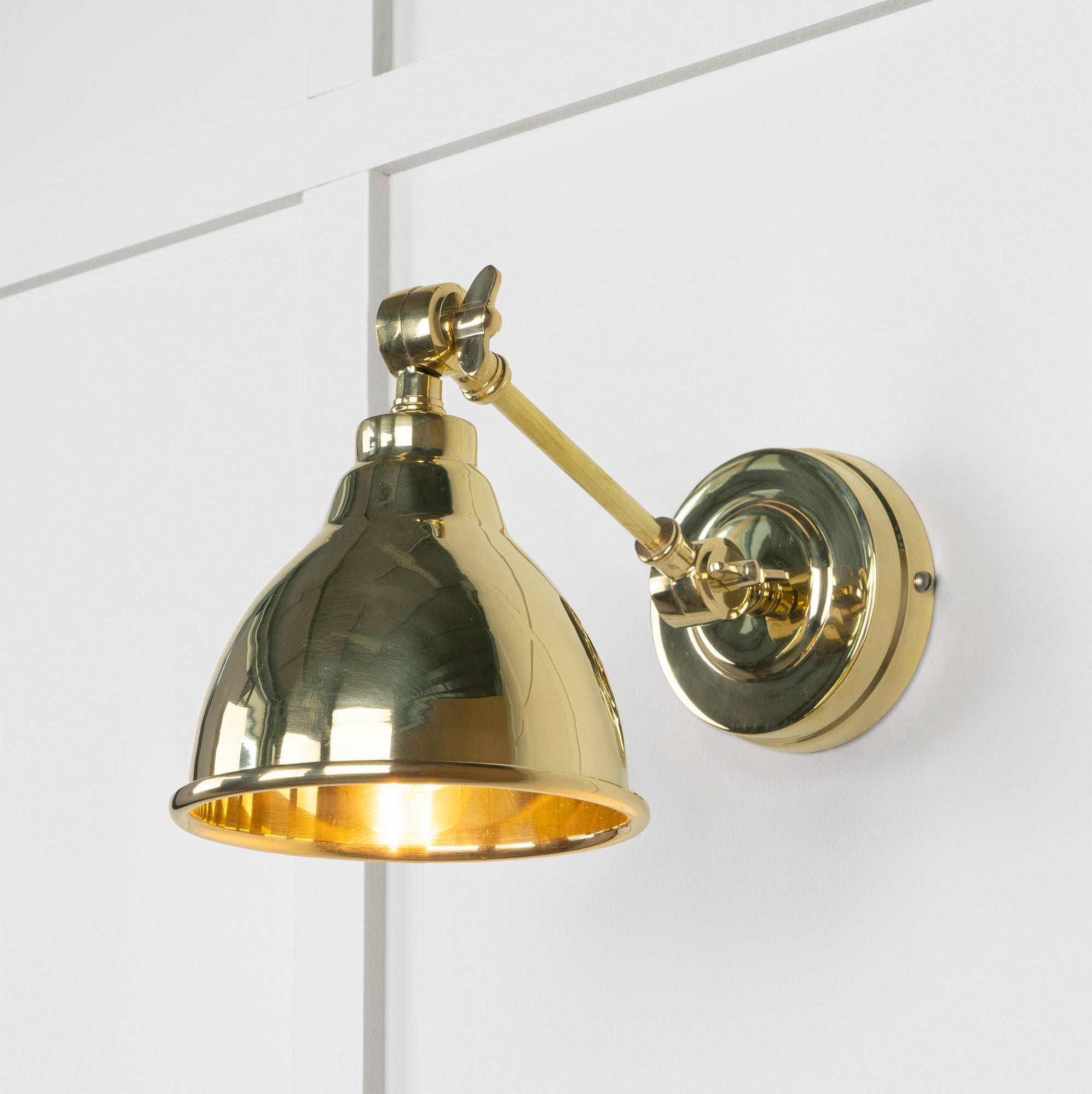 Image of Brindley Wall Light in Brass