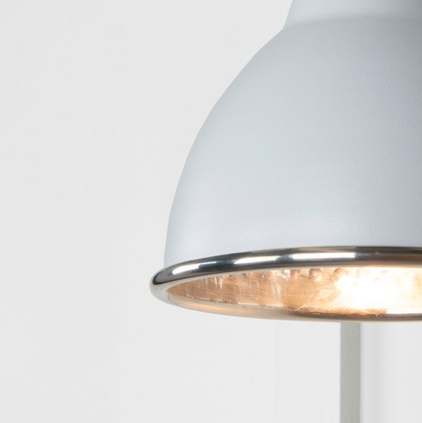 SHOW SHOW Close Up image of Brindley Wall Light in Birch in Hammered Nickel
