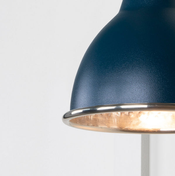 SHOW SHOW Close Up image of Brindley Wall Light in Dusk in Hammered Nickel