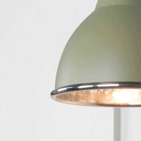 SHOW SHOW Close Up image of Brindley Wall Light in Tump in Hammered Nickel