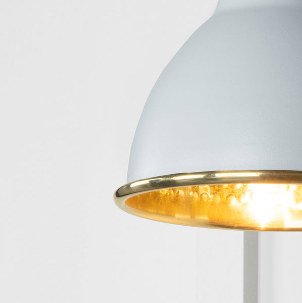 SHOW SHOW Close Up image of Brindley Wall Light in Birch in Hammered Brass