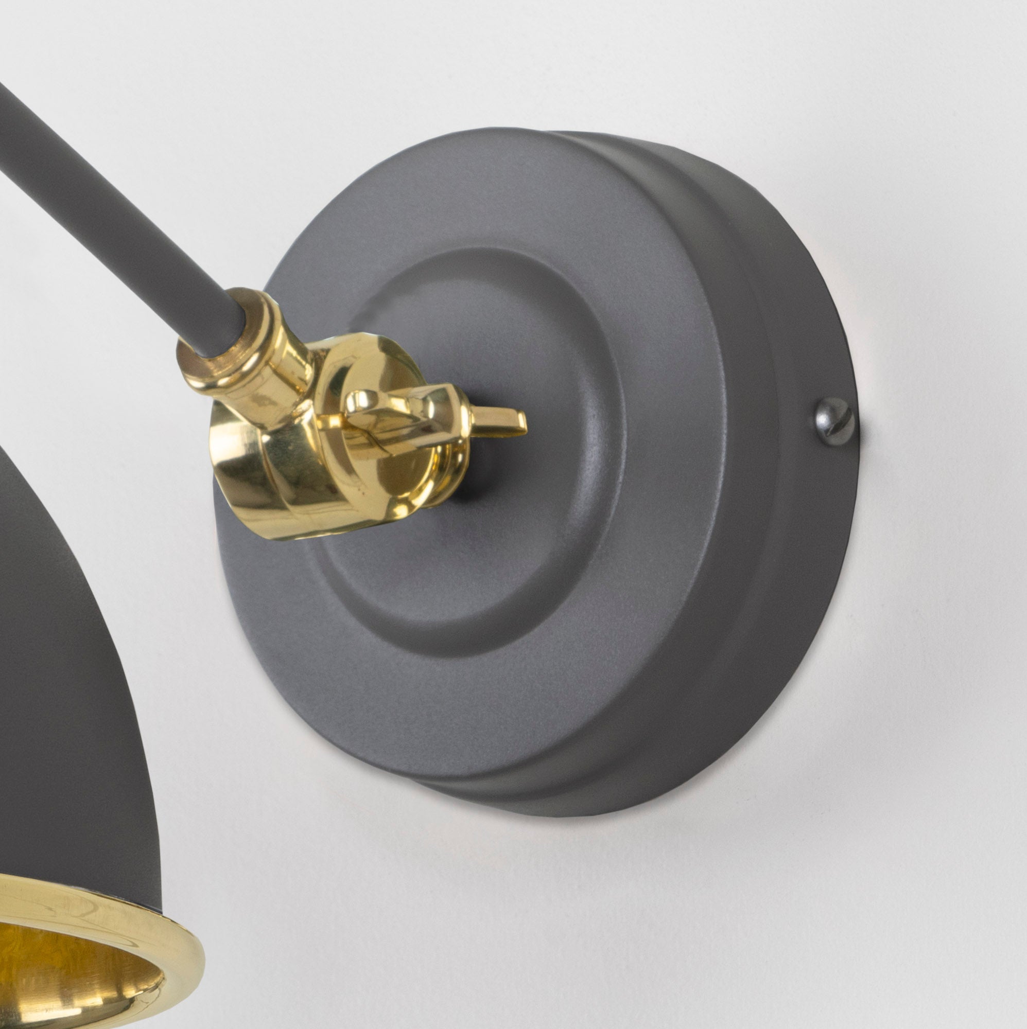 SHOW SHOW Close Up image of Brindley Wall Light in Bluff in Smooth Copper
