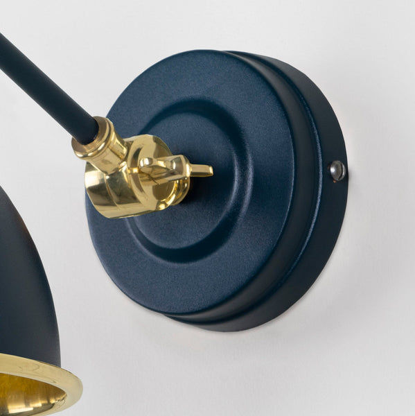 SHOW SHOW Close Up image of Brindley Wall Light in Dusk in Smooth Copper
