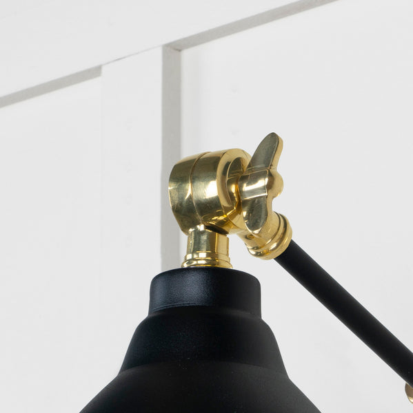SHOW SHOW Close up Image of hinge for Brindley Wall Light in Elan Black