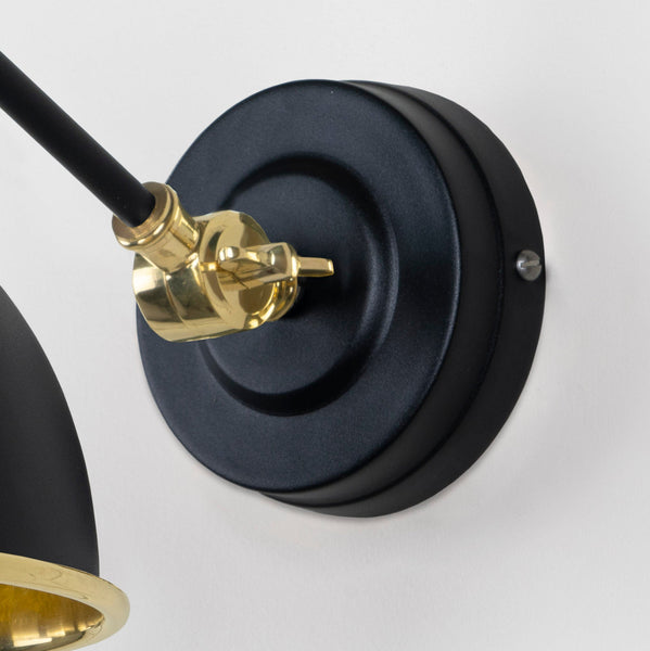 SHOW SHOW Close up Image of wall rose for Brindley Wall Light in Elan Black