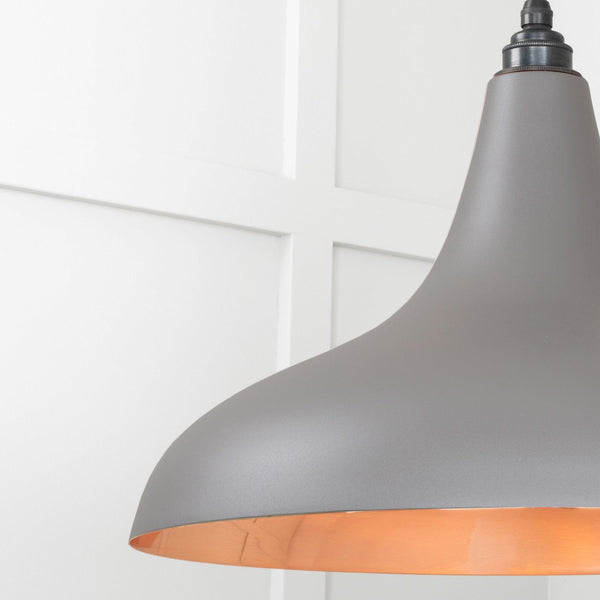 SHOW SHOW Close Up Image of Frankley Ceiling Light In Bluff in smooth Nickel