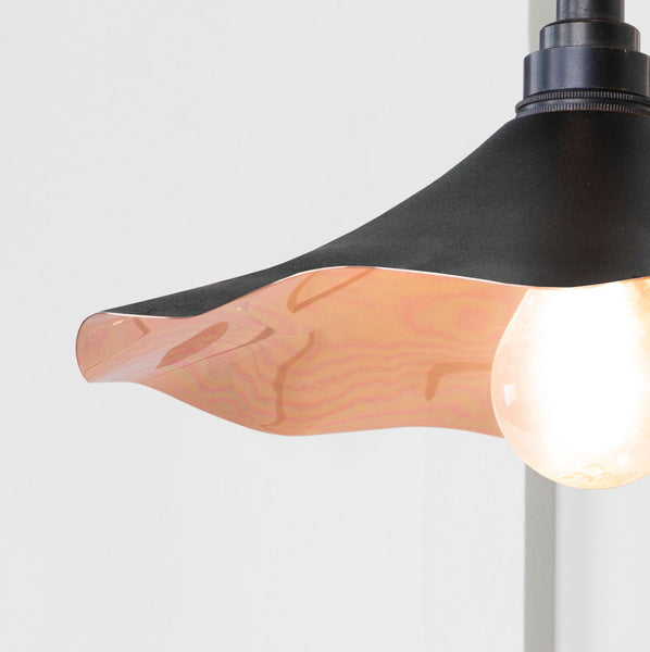 SHOW SHOW Close Up image of Flora Wall Light in Elan Black in Smooth Copper