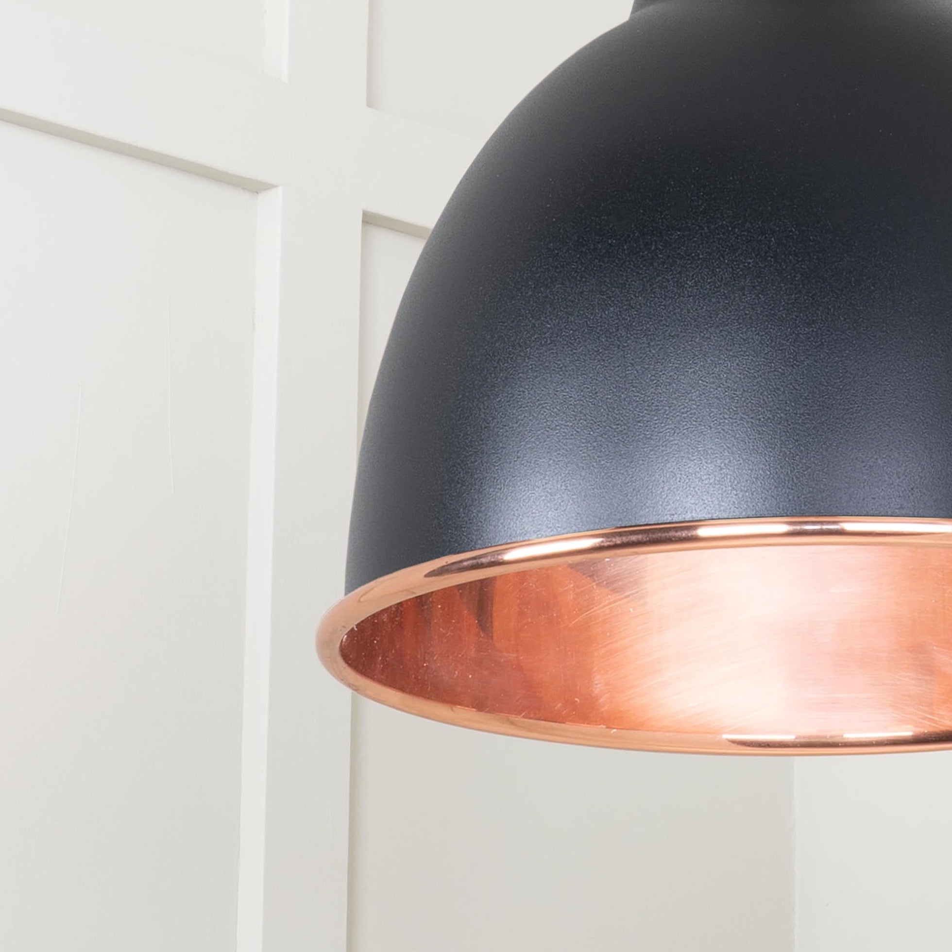  SHOW Close Up Image of Brindley Cluster Light in Elan Black in Smooth Copper