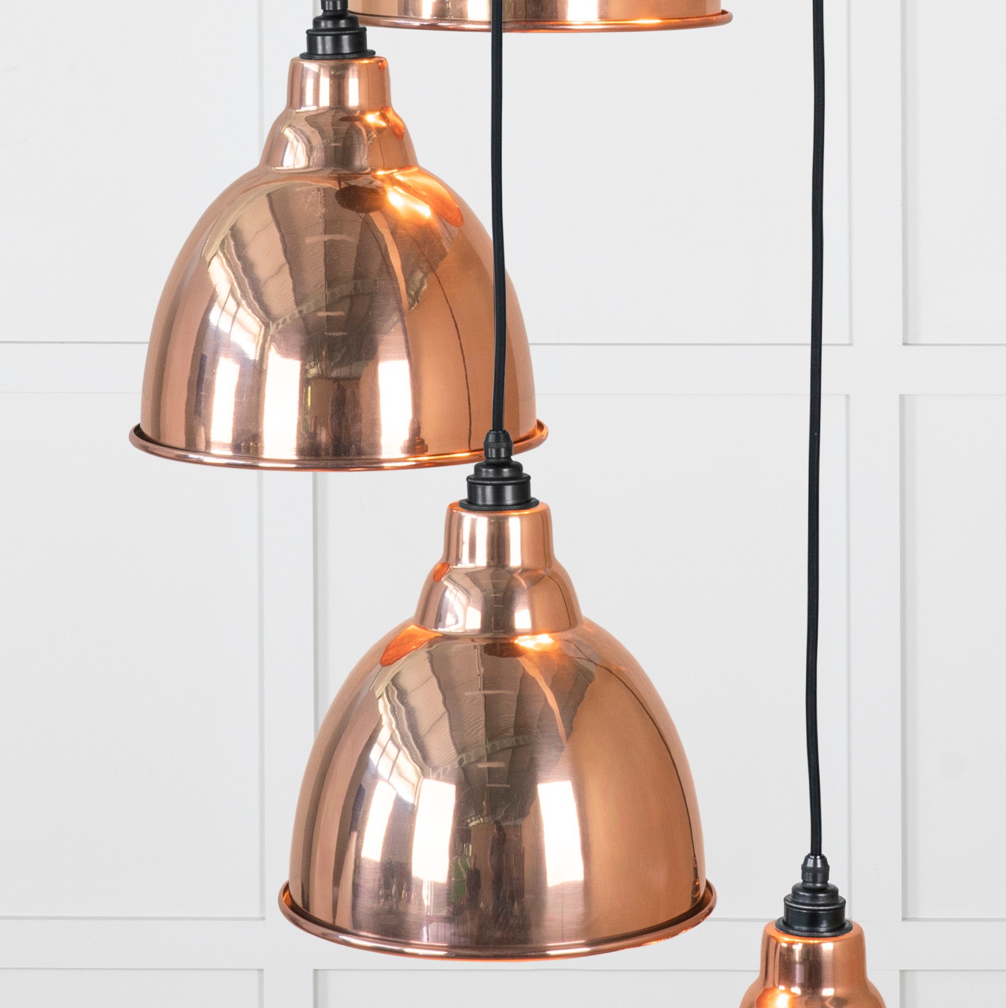 SHOW Close Up Image Of Brindley Cluster Light in Copper