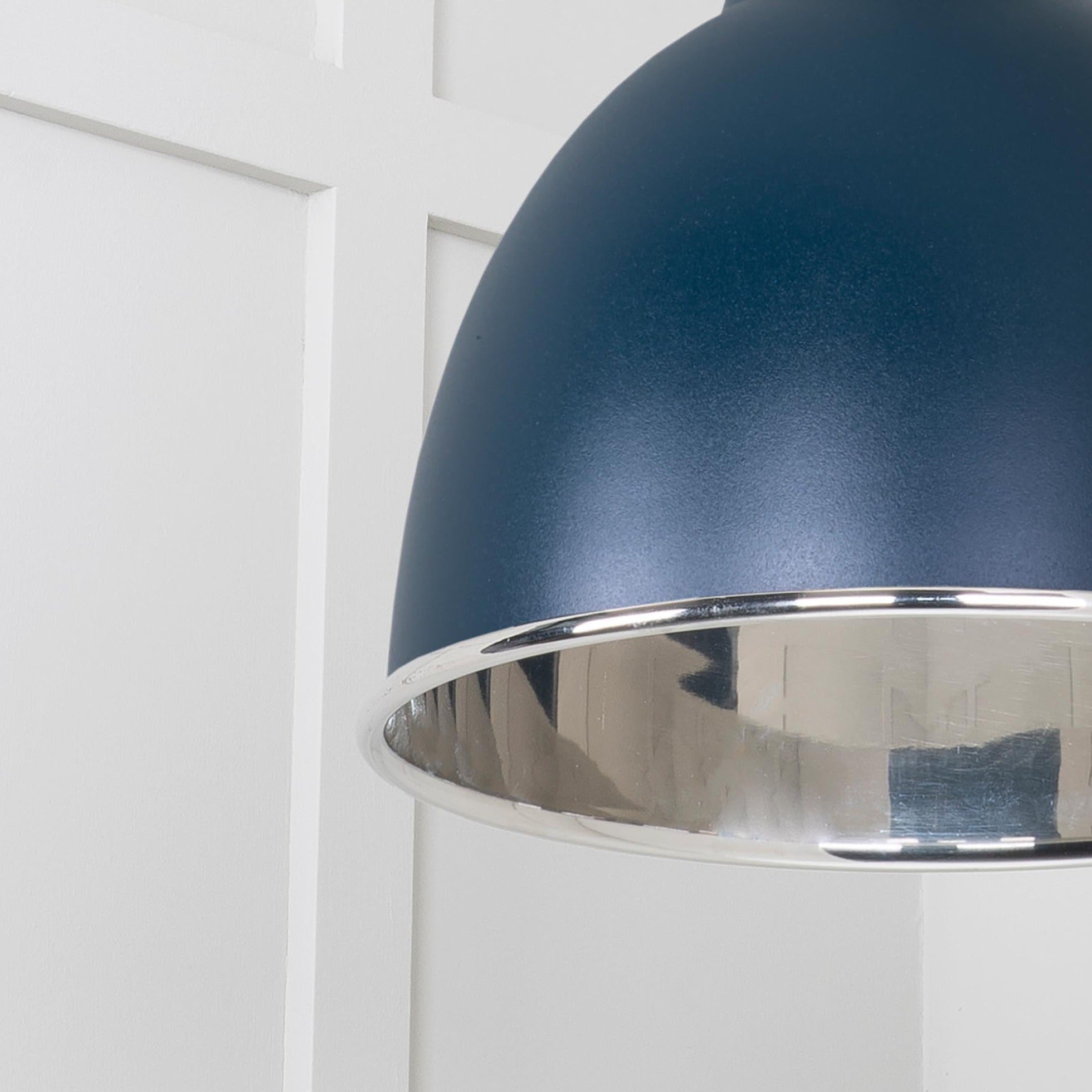  SHOW Close Up Image of Brindley Cluster Light in Dusk in Smooth Nickel