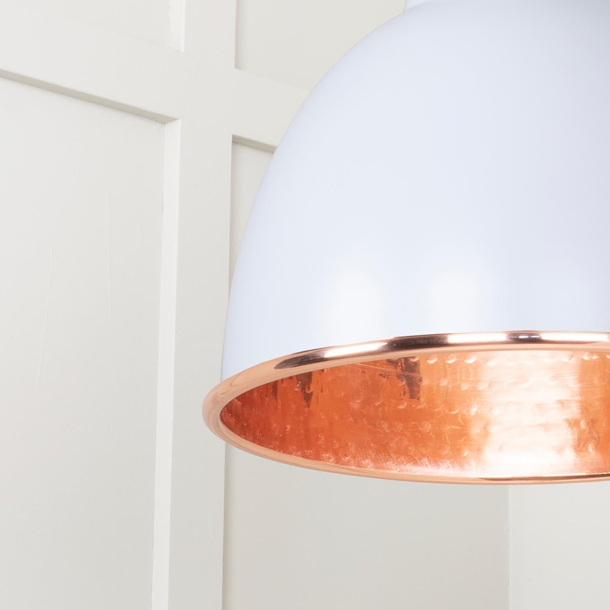  SHOW Close Up Image of Brindley Cluster Light in Birch in Hammered Copper