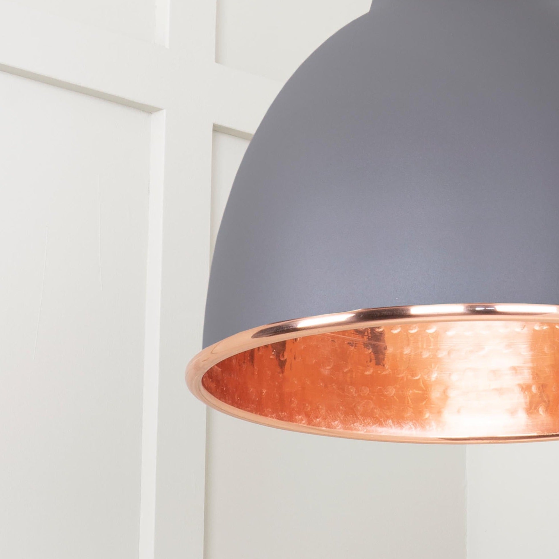 SHOW  SHOW Close Up Image of Brindley Cluster Light in Bluff in Hammered Copper