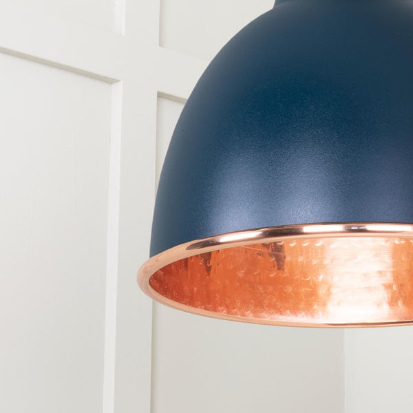 SHOW  SHOW Close Up Image of Brindley Cluster Light in Dusk in Hammered Copper