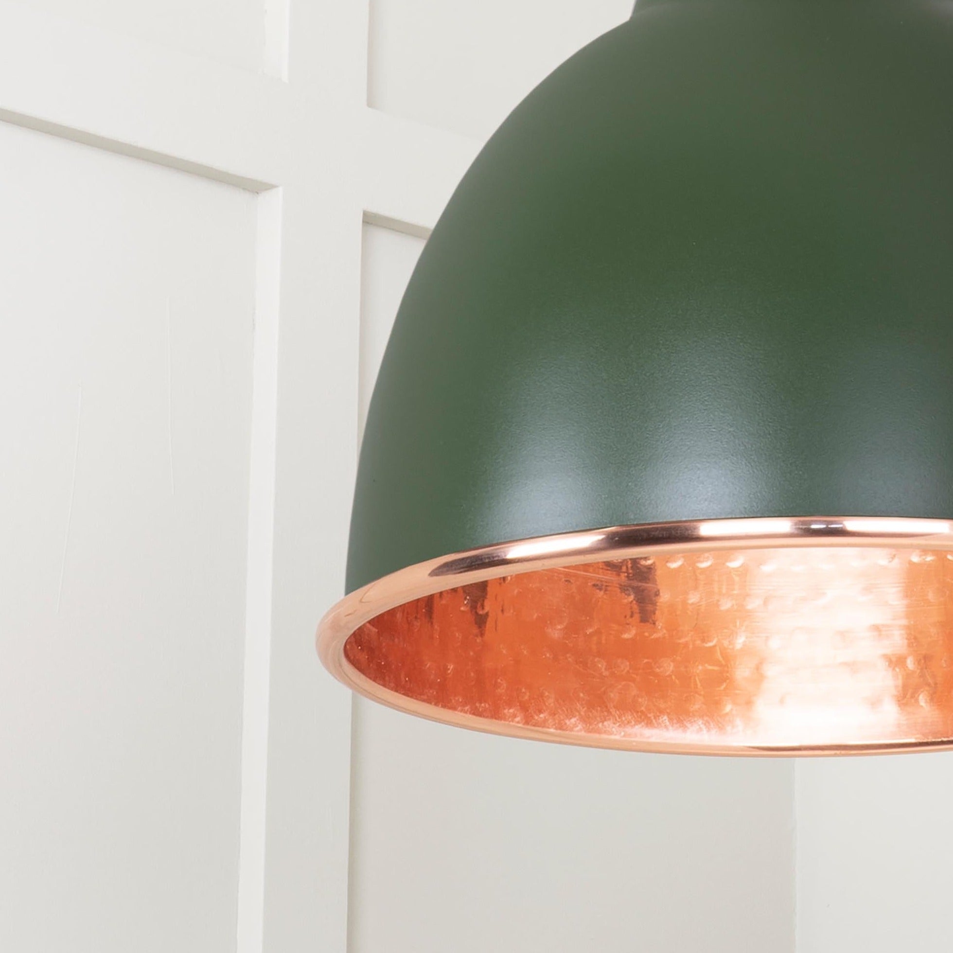  SHOW Close Up Image of Brindley Cluster Light in Heath in Hammered Copper