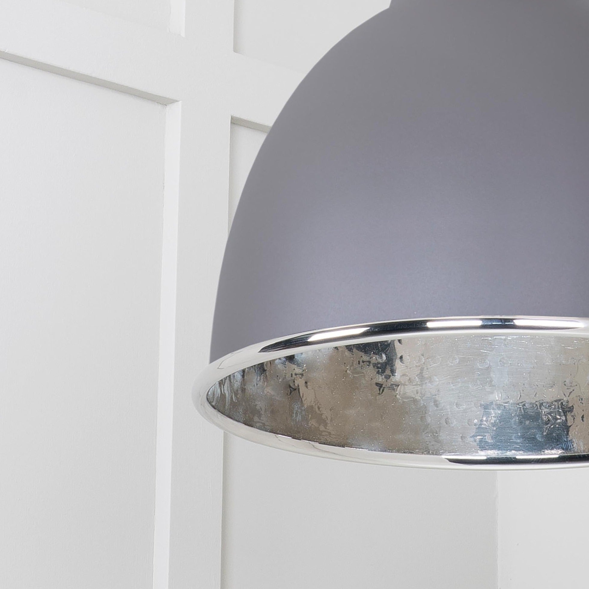  SHOW Close Up Image of Brindley Cluster Light in Bluff in Hammered Nickel