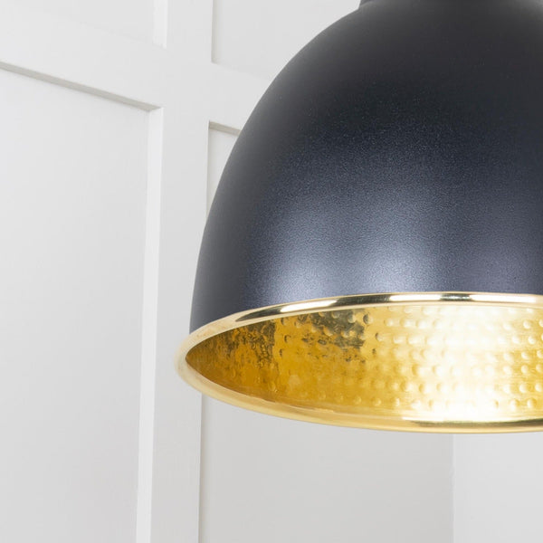 SHOW  SHOW Close Up Image of Brindley Cluster Light in Elan Black in Hammered Brass