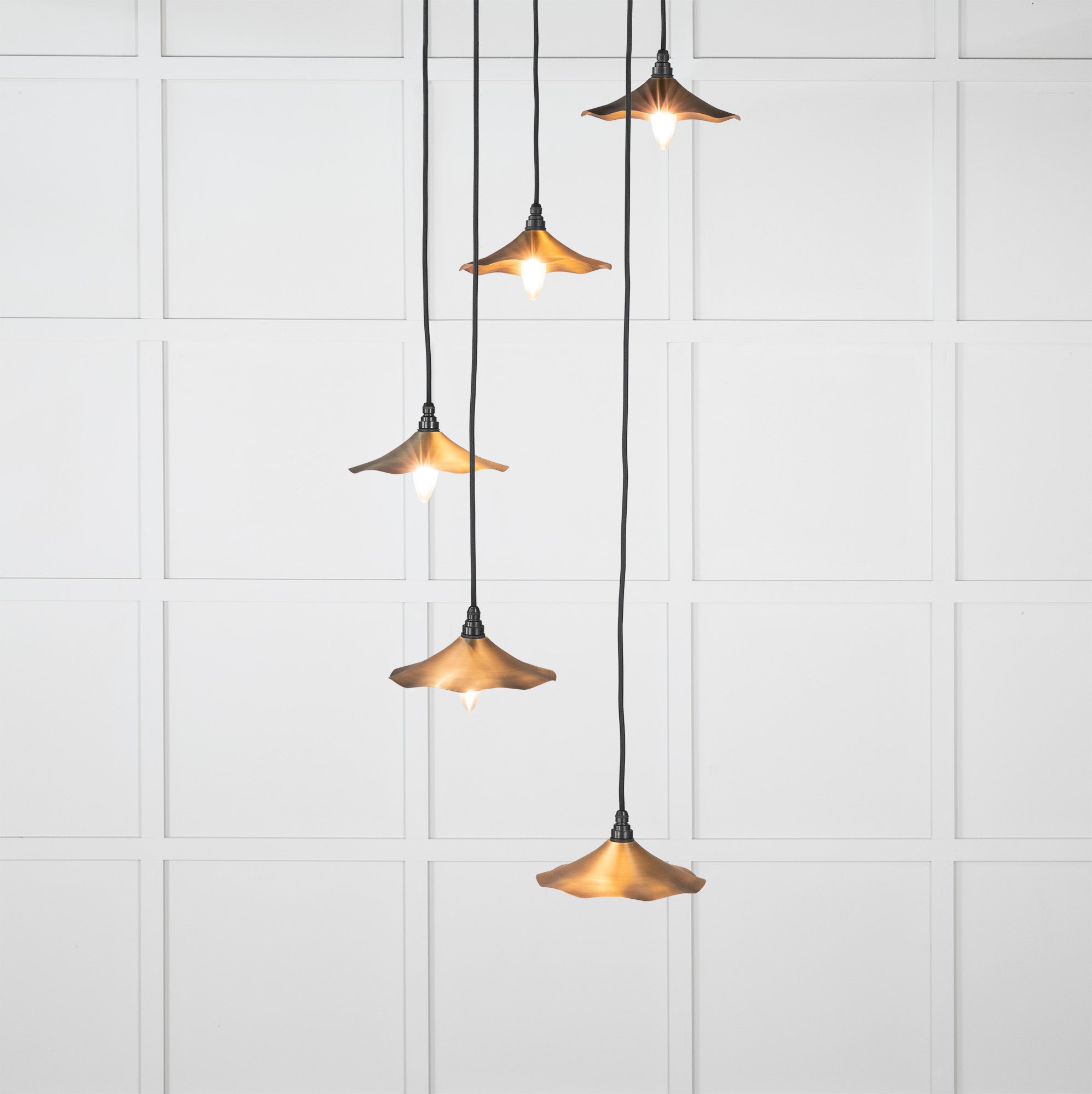 Image of Flora Cluster Light in Antique Brass