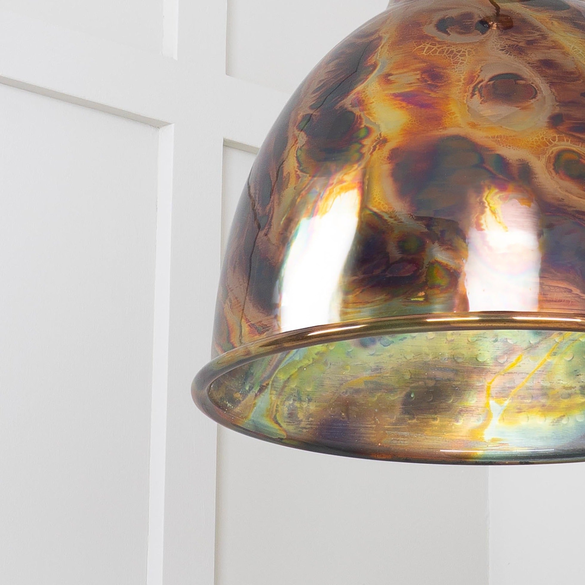 SHOW Close Up Image Of Single Pendant of Brindley Cluster Light in Burnished Brass